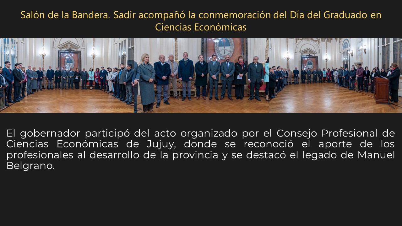 Acto por el Día del Graduado en Ciencias Económicas