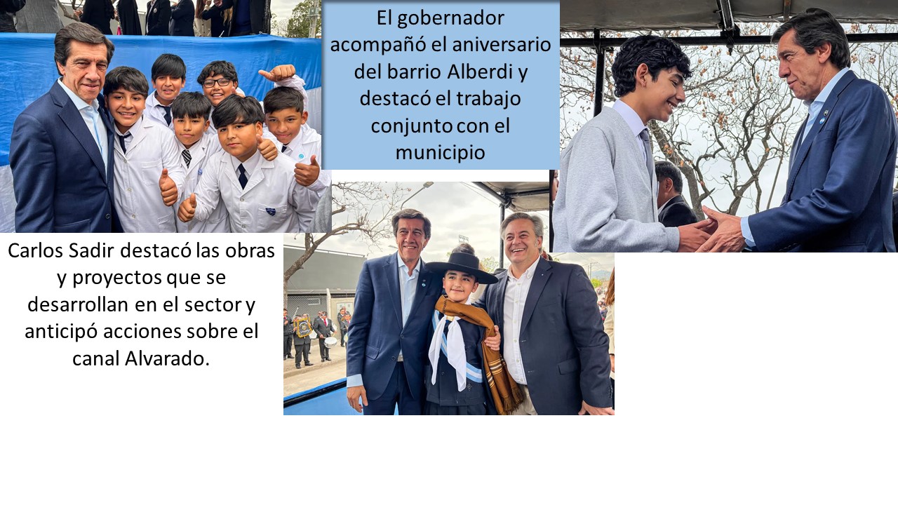 El gobernador acompañó el aniversario del barrio Alberdi