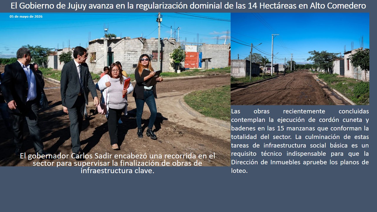 El Gobierno de Jujuy avanza en la regularización dominial de las 14 Hectáreas en Alto Comedero