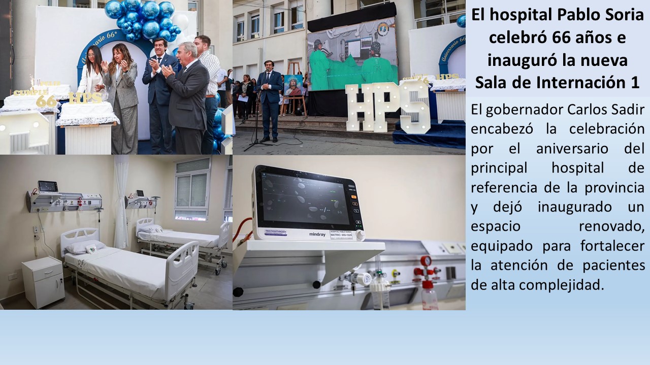 El hospital Pablo Soria celebró 66 años e inauguró la nueva Sala de Internación 1
