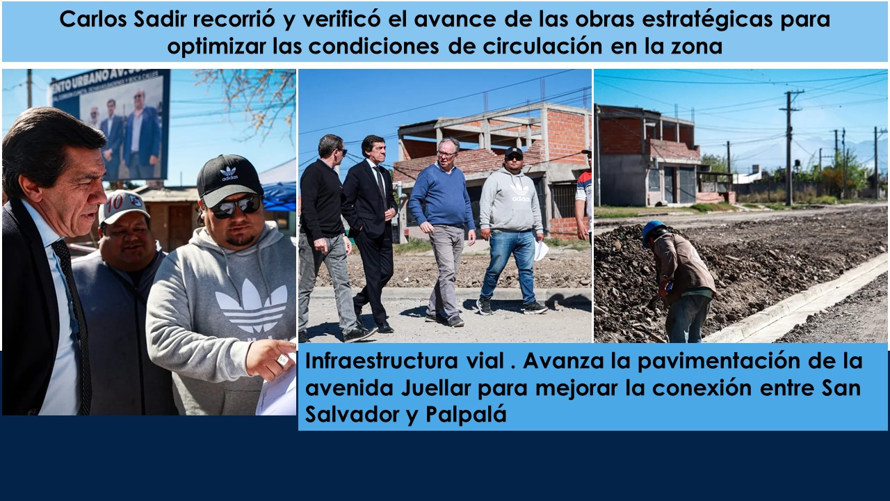 Infraestructura vial . Avanza la pavimentación de la avenida Juellar para mejorar la conexión entre San Salvador y Palpalá