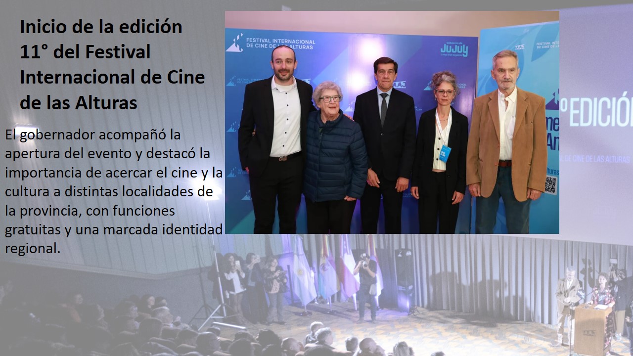 inicio de la edición 11° del Festival Internacional de Cine de las Alturas