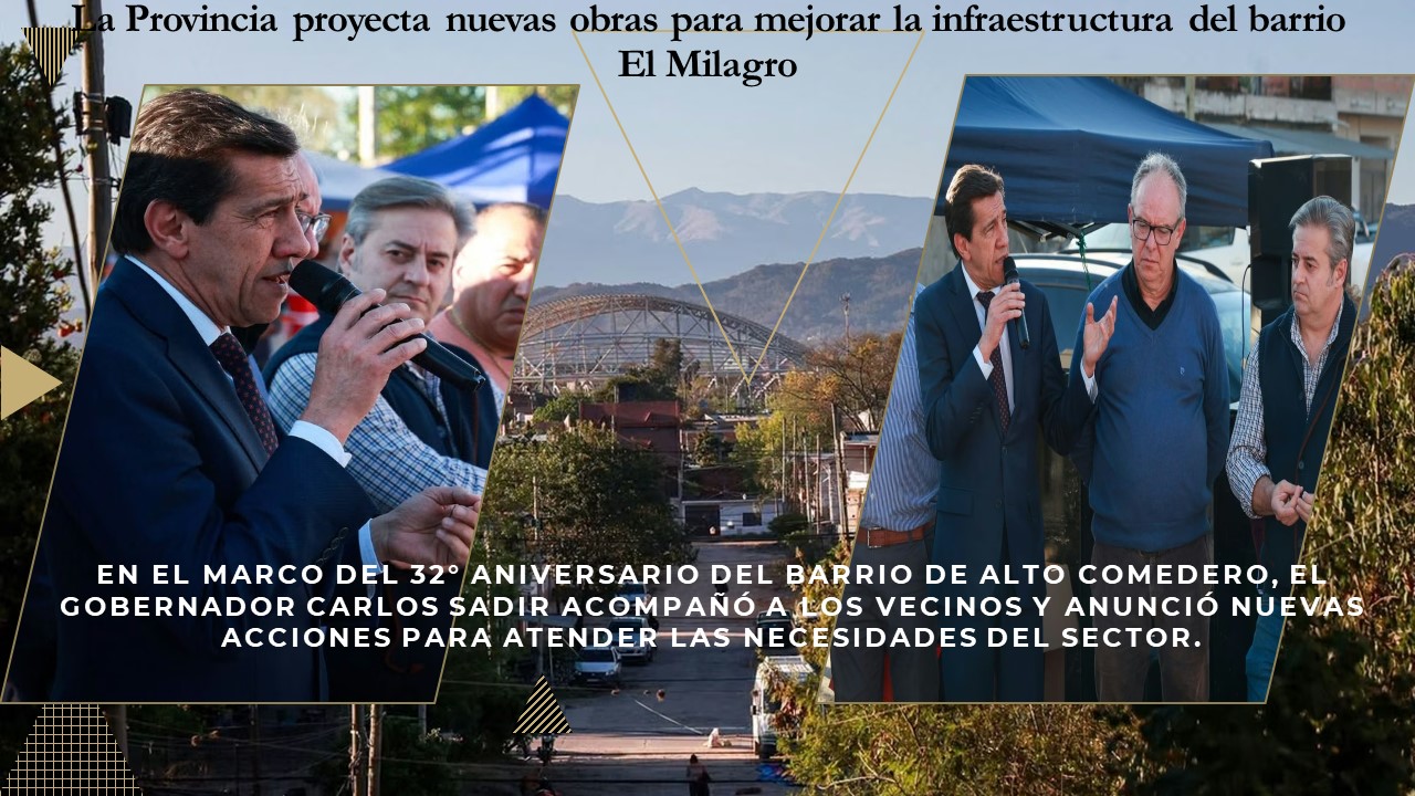nuevas obras para mejorar la infraestructura del barrio El Milagro