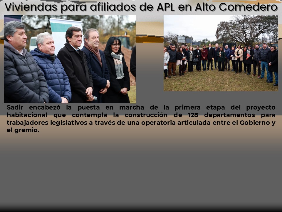 Obra pública. Iniciaron las obras de las primeras viviendas para afiliados de APL en Alto Comedero