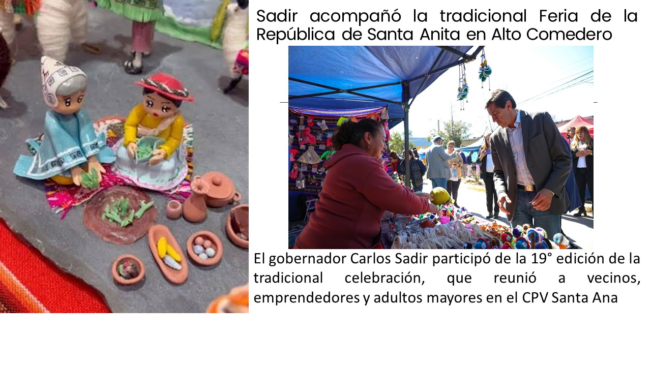 Sadir acompañó la tradicional Feria de la República de Santa Anita en Alto Comedero