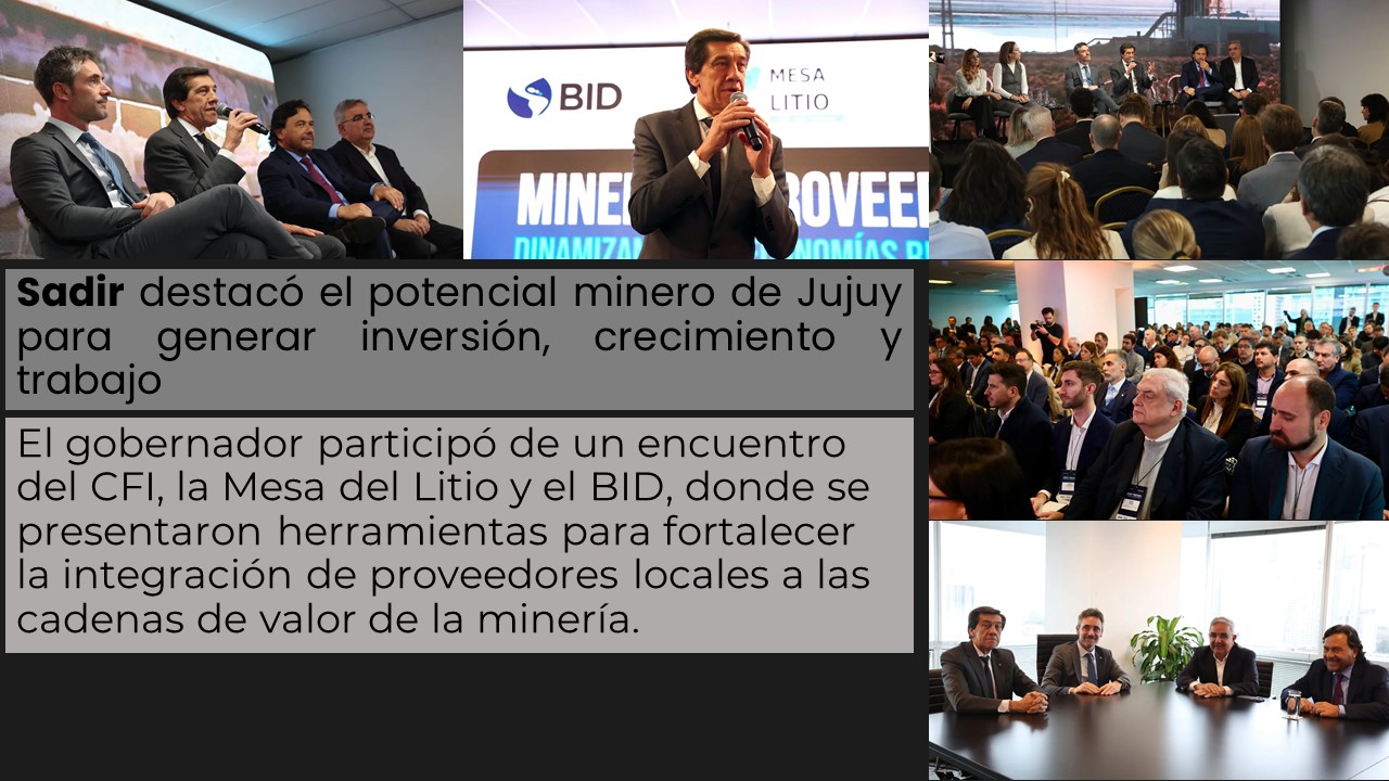 Sadir destacó el potencial minero de Jujuy