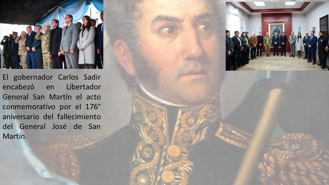 Sadir encabezó el acto en homenaje al General José de San Martín