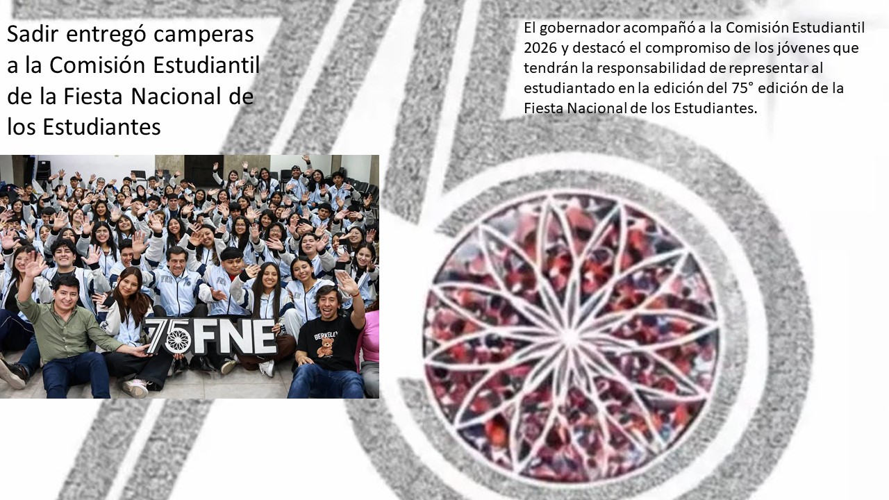 Sadir entregó camperas a la Comisión Estudiantil de la Fiesta Nacional de los Estudiantes