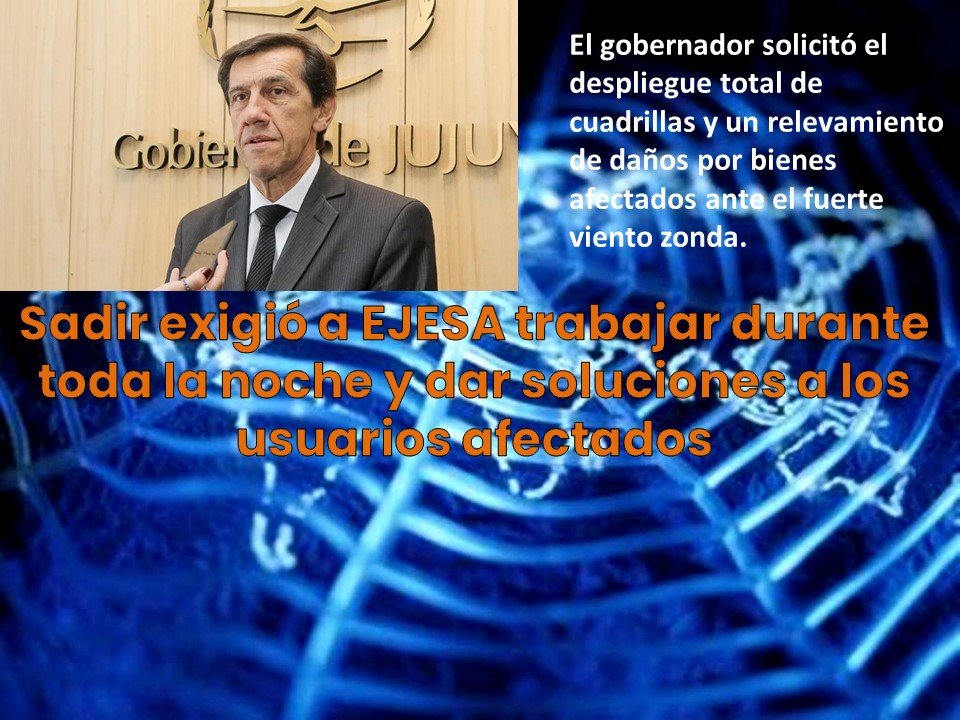Sadir exigió a EJESA trabajar y dar soluciones a los usuarios afectados